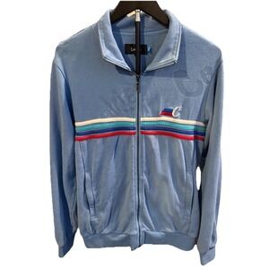 Cookies Blue Track Jacket Embroidered Full Zip Sweatshirt Med